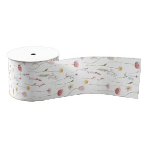 Vintage Floral Grosgrain Ribbon