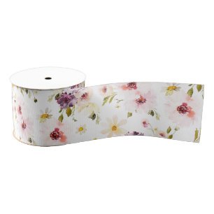 Vintage Floral Grosgrain Ribbon