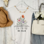 Vintage Floral Grow Your Mind Teacher T-Shirt<br><div class="desc">Teachers love stylish personalized clothing and other goodies.  This vintage floral personalized design is fab.</div>