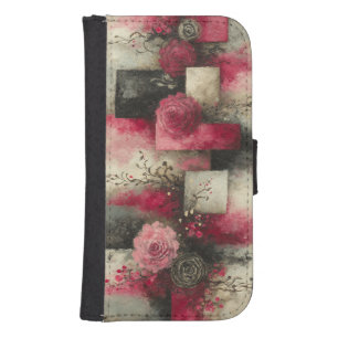 Vintage Floral Grunge Samsung Galaxy Wallet