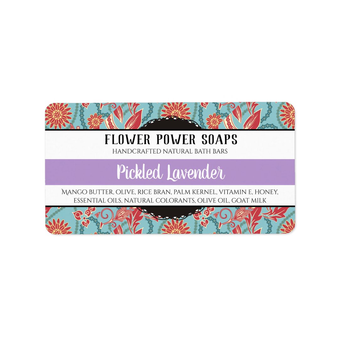 Vintage floral handmade soap bath scent labels | Zazzle