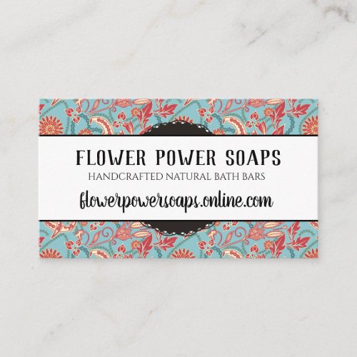 Vintage floral handmade soap bath scent labels business card