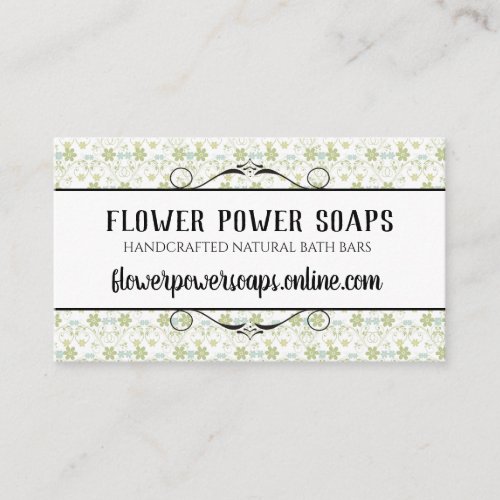 Vintage floral handmade soap bath scent labels business card