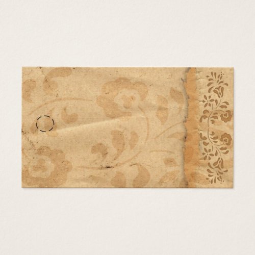 Vintage Floral Hang Tag Business Card