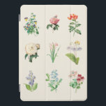 Vintage Floral Illustration Minimalist Botanical iPad Pro Cover<br><div class="desc">This iPad cover features a series of detailed vintage floral illustrations arranged vertically against a soft cream backdrop. The design blends botanical charm with classic elegance,  making it perfect for garden lovers,  nature enthusiasts,  or anyone who appreciates timeless floral art with a refined aesthetic.</div>