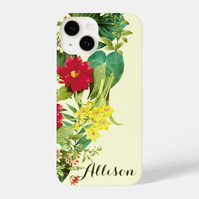 Vintage Floral iPhone Case (Back)