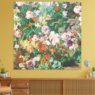 Vintage Floral Jardin d'Hiver by Edouard Müller Canvas Print