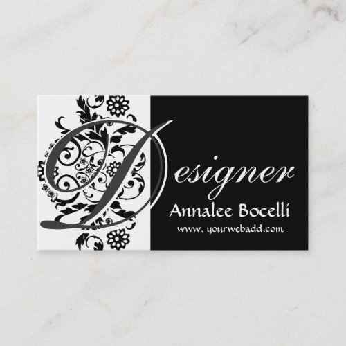 Elegant Designer   Monogram Business Card Templates