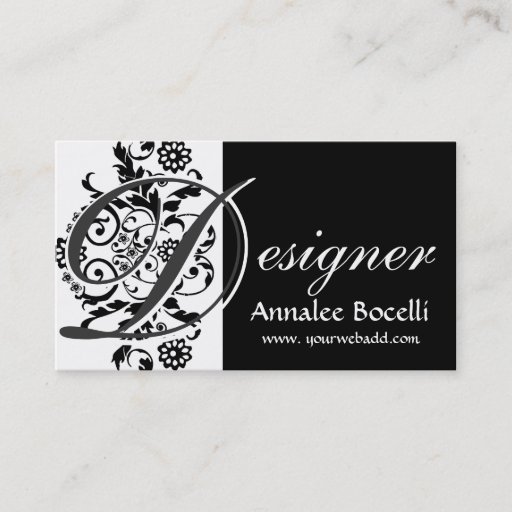 Customizable Elegant Designer   Monogram Business Card Templates
