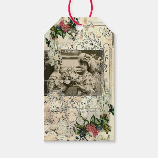 Vintage Floral Ladies Gift Tag (Front)