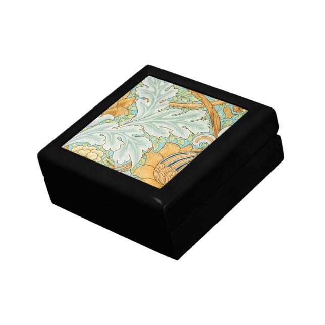 Vintage Floral Leaf Ceramic Tile Gift Box (Side)