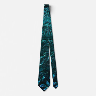 Vintage Floral Leaves Pattern Neck Tie