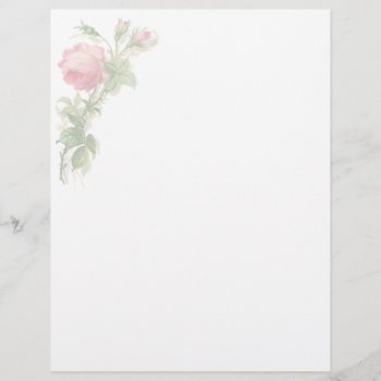 Vintage Floral Letterhead Stationery by Vintage_Gifts at Zazzle
