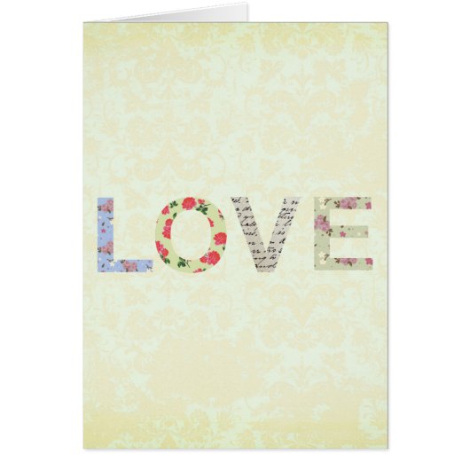 Vintage Floral Love - cream (Front)