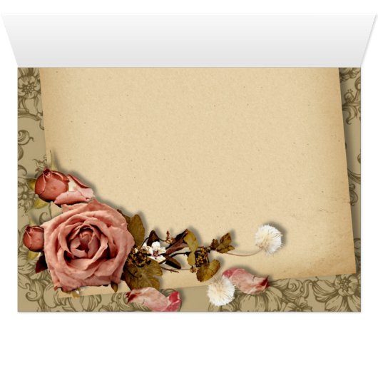 Vintage floral lover card (Inside Horizontal (Bottom))