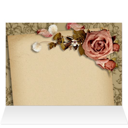 Vintage floral lover card (Inside Horizontal (Top))