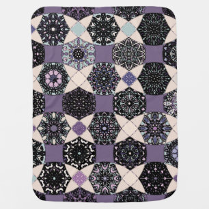 Vintage Floral Mandala: Colorful Seamless Baby Blanket
