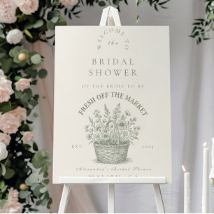 Vintage Floral Market Shower Foam Board