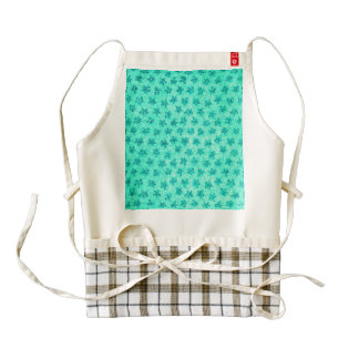 Vintage Floral Mint Green Zazzle HEART Apron