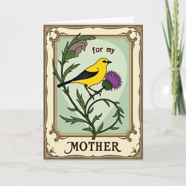 Vintage Floral Mother Card (Front)