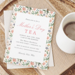 Vintage Floral Mother’s Day Tea Party Invitation