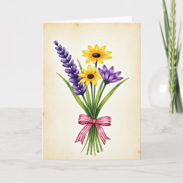 Vintage Floral Mothers Day Card (Front)