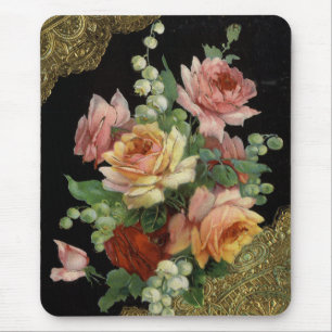 Vintage Floral Mouse Pad