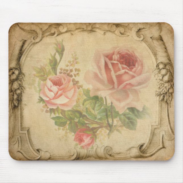 Vintage Floral Mousepad (Front)