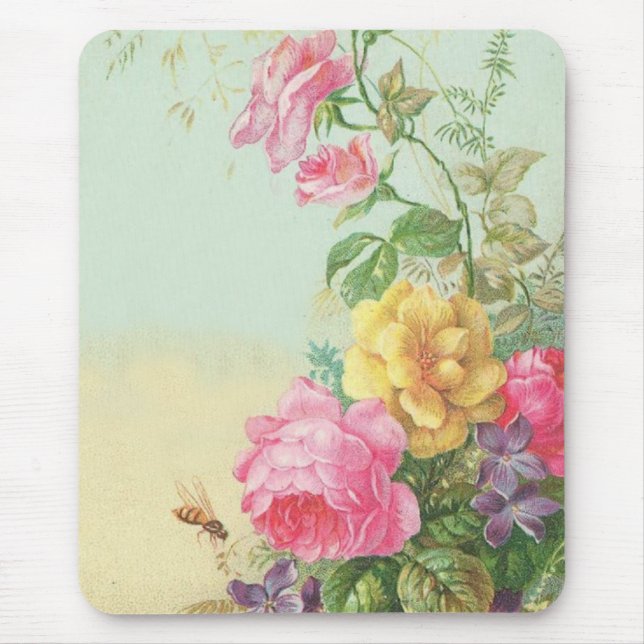 Vintage Floral Mousepad (Front)
