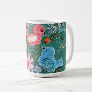 vintage floral mug