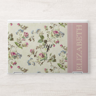 Vintage Floral Name Case HP Laptop Skin