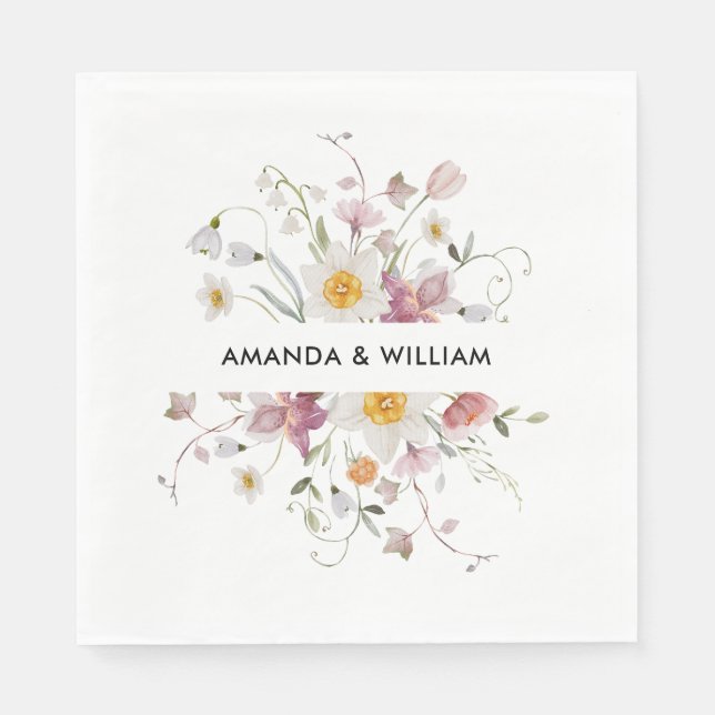 Vintage Floral  Napkins (Front)