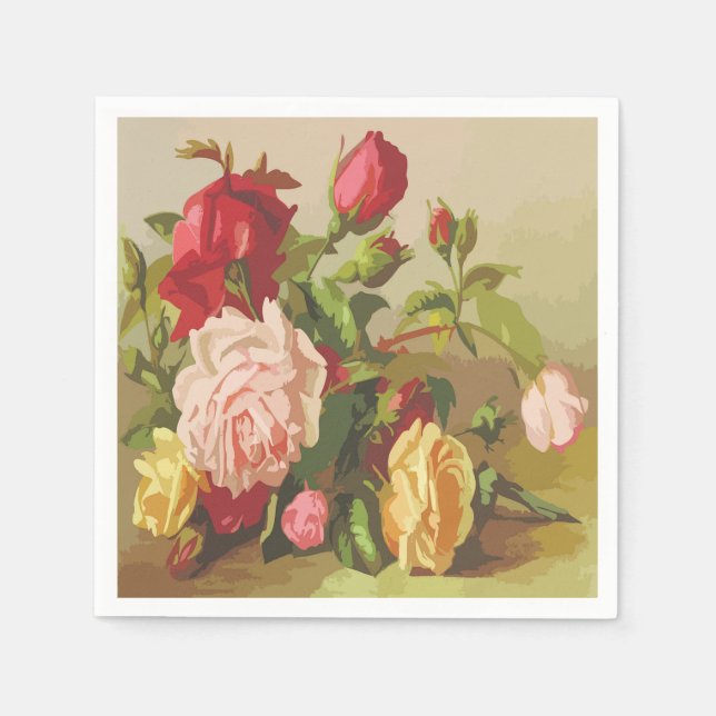 Vintage Floral Napkins (Front)