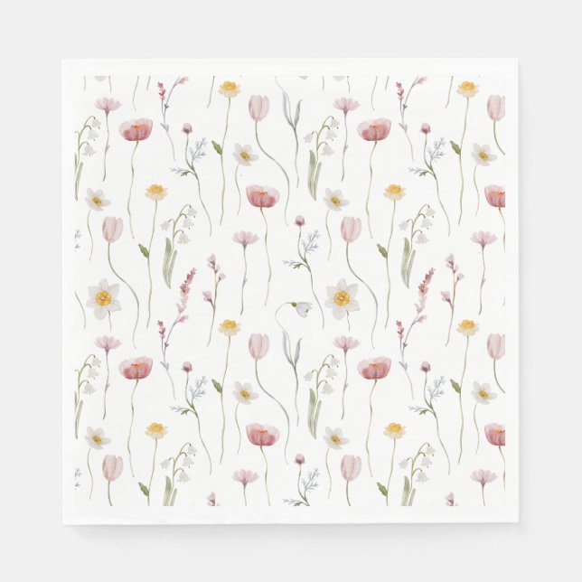 Vintage Floral  Napkins (Front)