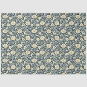 Vintage Floral Navy & Cream Botanical Tissue Paper