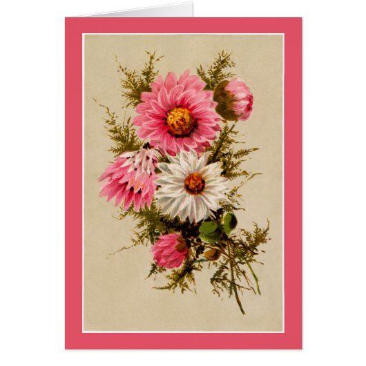 Vintage Floral Note Card (Front)