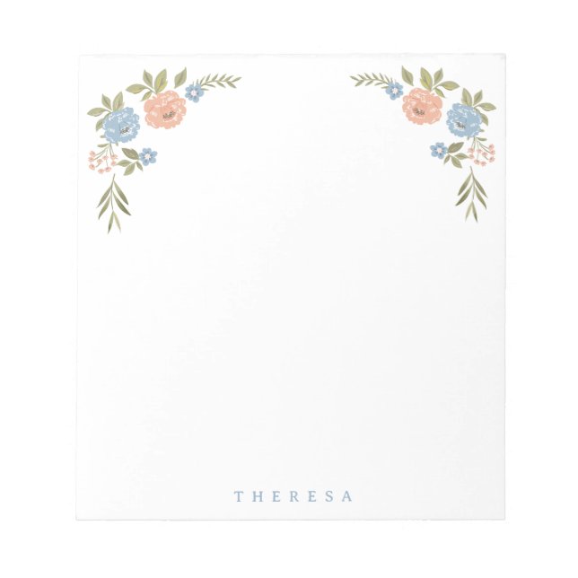 Vintage Floral Notepad (Front)