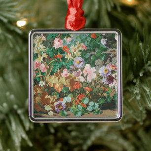 Vintage Floral Old Fashioned Metal Ornament