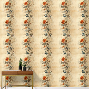 Vintage Floral Old Fashioned Wallpaper