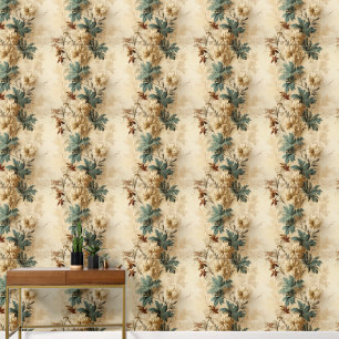 Vintage Floral Old Fashioned  Wallpaper