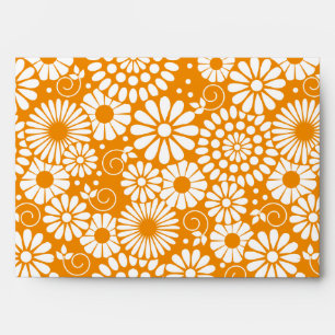Vintage floral orange Envelope