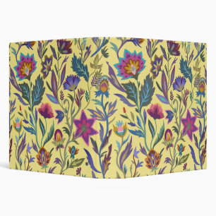 Vintage Floral Ornamental Pattern Victorian Style 3 Ring Binder