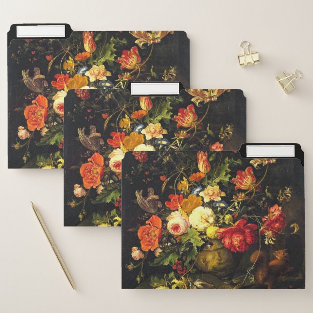 Vintage Floral Painting File Folder (Set)