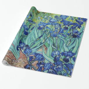 Vintage floral painting, Iris, Vincent van Gogh Wrapping Paper