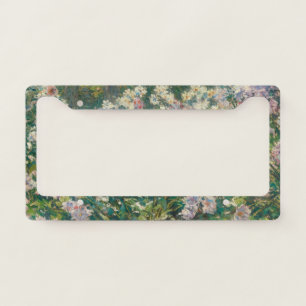 Vintage Floral Painting: Windflowers by Donoho License Plate Frame