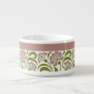 Vintage Floral Paisley Pattern | Pink Green Botani Bowl