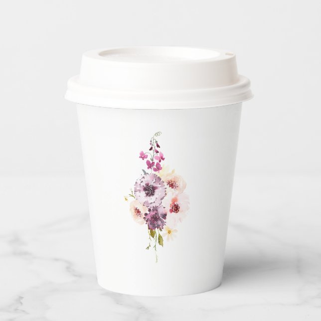 Vintage Floral Paper Cup (Front)