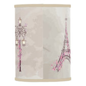 Vintage Floral Paris Eiffel Tower Lamp Shade (Back)
