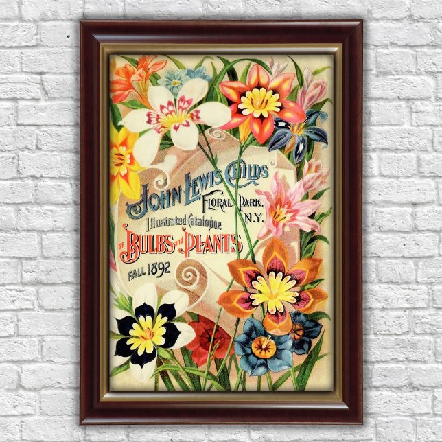 Vintage Floral Park Bulbs Plants Advertising Poster (Creator Uploaded)