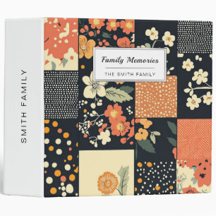 Vintage Floral Patchwork Pattern (1) 3 Ring Binder